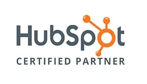 Logo de HubSpot Certified Partner, destacando la alianza de Diseño Instantáneo y Coriolano con HubSpot para optimizar marketing y ventas inbound.